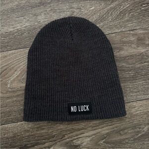 No Luck Club Gray Beanie